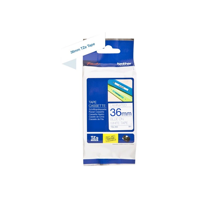 Brother TZE-263 Thermodirect Bleu
