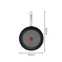 Tefal Poêle 28 cm, Induction, Revêtement antiadhésif, Acier inoxydable 18/10, Garantie 10 ans, Base 3 couches, Cuisson saine, Sa