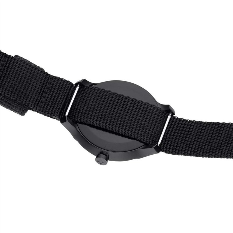 Image secondaire de Mondaine Helvetica Bold, Montre Bracelet en Nylon Noir pour Homme et Femme, MH1.B1221.NB, 43 MM.