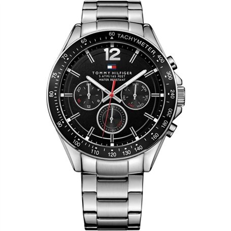 Tommy Hilfiger Montre Analogique Multifunction à Quartz pour Homme avec Bracelet en Acier Inoxydable argenté - 1791104
