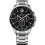 Tommy Hilfiger Montre Analogique Multifunction à Quartz pour Homme avec Bracelet en Acier Inoxydable argenté - 1791104