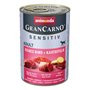 Nourriture pour chien GranCarno Sensitiv Adult d’animonda, nourriture humide pour chien adulte, pur bœuf + pomme de terre, 6 x 4