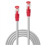 LINDY 47837 RJ45 Câble réseau, câble Patch Cat 6 S/FTP 1.00 m Gris avec cliquet dencastrement 1 pc(s)