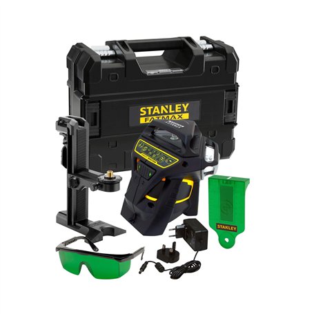 STANLEY FATMAX - Niveau laser multiligne 360° à faisceau vert - mesure précise de +/-3 mm à 10 m - FMHT1-77356