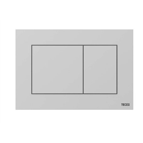 TECE Now 9240402 Gris Plaque de commande pour WC Chromé mat Technique des deux quantités Utilisable par le haut et par l’avant
