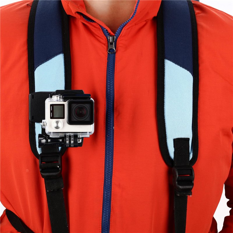 Image secondaire de Sametop Pince Sac à Dos Fixation Backpack Accessoires 360 Degrés Rotation Compatible avec GoPro Hero 13 12 11 10 9 8 7 6 5 Sessi