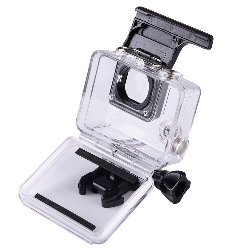Image secondaire de Boîtier étanche pour Gopro Hero 4 Hero 3 + Hero3 par Suptig - Pour caméra tout-terrain, pour pouvoir l'utiliser sous l'eau - éta