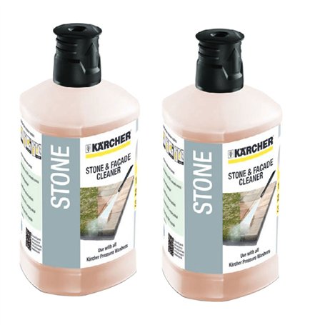 Kärcher Lot de 2 bouteilles de détergent pour nettoyeur haute pression 3 en 1 K2 K4 K5 K7 1 l