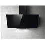 ELICA Hotte decorative murale SHIRE BK/A/90 Inclinée Verre Noire 90 cm
