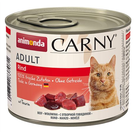 Nourriture pour chat GranCarno Adult d’animonda, nourriture humide pour chat adulte, bœuf, 6 x 200 g