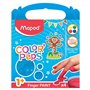 Maped Color'Peps 4 Pots de Peinture Doigt pour Bébé et Enfant dès 1 an - Gouache Pots de 80 gr - Nettoyage Facile à l'eau - Coul