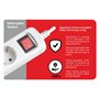 Silver Electronics 9638 – Base Électrique 4 sorties avec interrupteur (3 m) couleur blanc