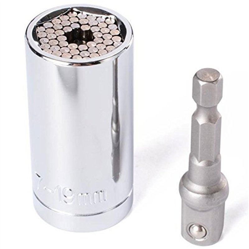 SHOP-STORY Douille Universelle pour Clé à Cliquet ou Perceuse Diamètre de 7 à 19 mm Adaptabilité Diverses Tailles Vis et Boulons