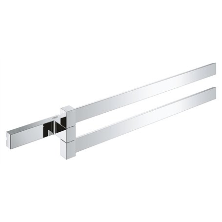 GROHE 40768000 Double Barre Porte Serviette Selection Cube, Chrome