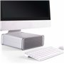 RICOO Support PC Réhausseur iMac MTS-03 Ordinateur pour Bureau avec pupitre Pose Moniteur réglable en Hauteur Écran 21"-27" Desi