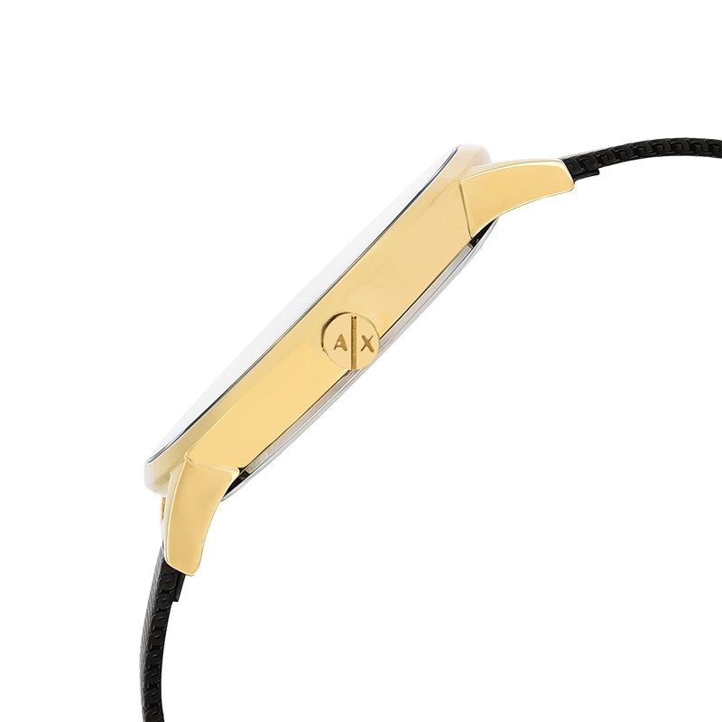 Image secondaire de Armani Exchange Montre pour femme , mouvement à trois aiguilles, boîtier en acier inoxydable doré de 36 mm avec bracelet en acier