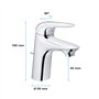 GROHE Mitigeur monocommande Lavabo Taille S Wave Chrome 23581001 (Import Allemagne)