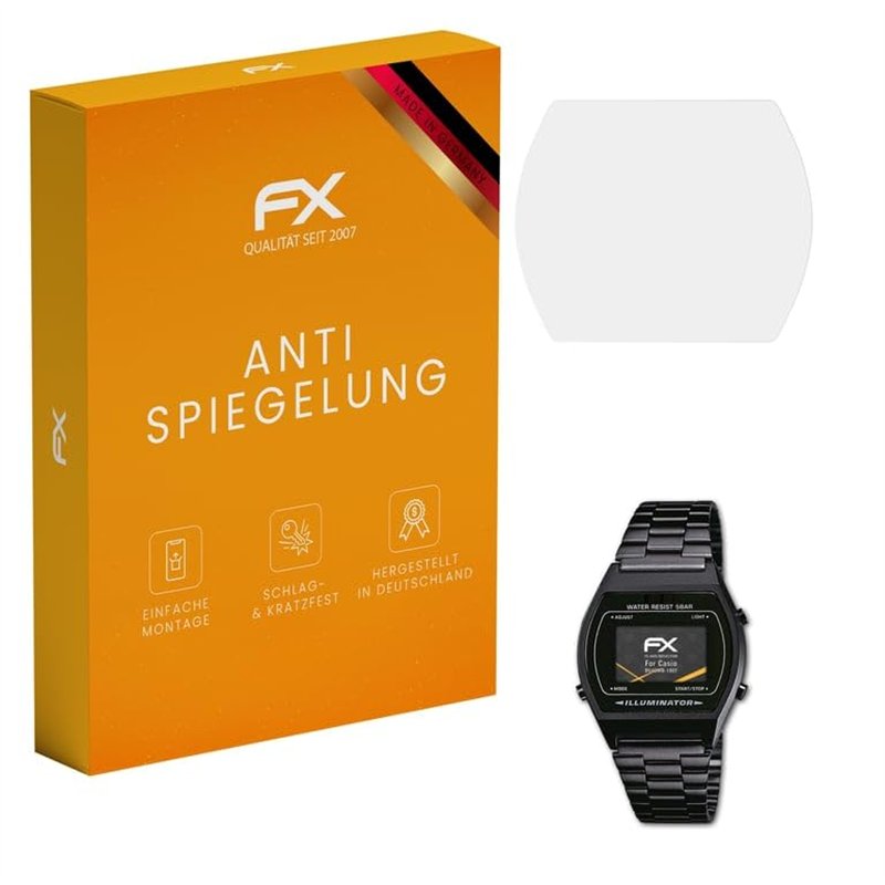 atFoliX Protecteur d'écran compatible avec Casio B640WB-1BEF Film Protection d'écran, antiréfléchissant et absorbant les chocs F