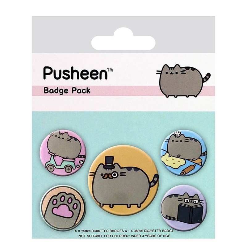 Pyramid International Pusheen Fancy Lot de badges, Multicolore, 10 x 12.5 cm BP80623-Multi-Color-10 x 12.5cm