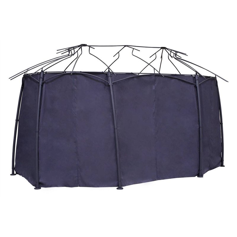 Hespéride - Rideaux pour tonnelle Maldives Ardoise (8 Rideaux)