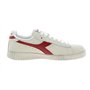 Diadora Mixte Game L Low Waxed Chaussure de Gymnastique, White Red Pepper, 42.5 EU