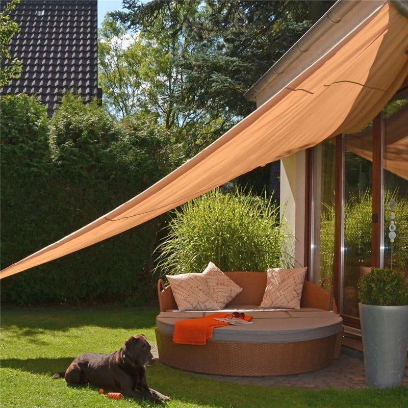 Image secondaire de HI Voile de Parasol Triangulaire Voile d'Ombrage Pare-Soleil Protection Solaire Protection UV Imperméable Jardin Patio Terrasse 