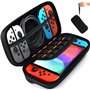 iVoler Etui pour Nintendo Switch, Housse Sacoche de Transport à Coque Rigide Anti Choc Pochette avec Espace, 10 Cartouche de Jeu