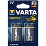 Varta 4122 – Pack de 2 Piles alcalines, Taille 9 V, Couleur Bleu