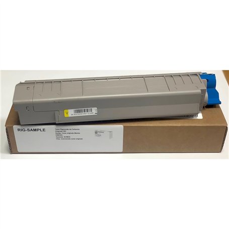 Toner OKI 43487709 pour C8600 C8800 - Jaune - 6.000 Pages - Régénéré Made in Italy