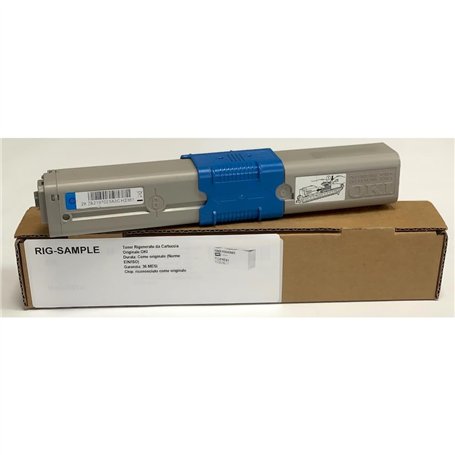 Toner OKI 44973535 pour C301 C321 MC332 MC342 MC342 dn dnw - Cyan - 1.500 Pages - Régénéré Made in Italy