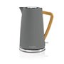 Nedis Bouilloire électrique 1,7 L Douce au Toucher Gris