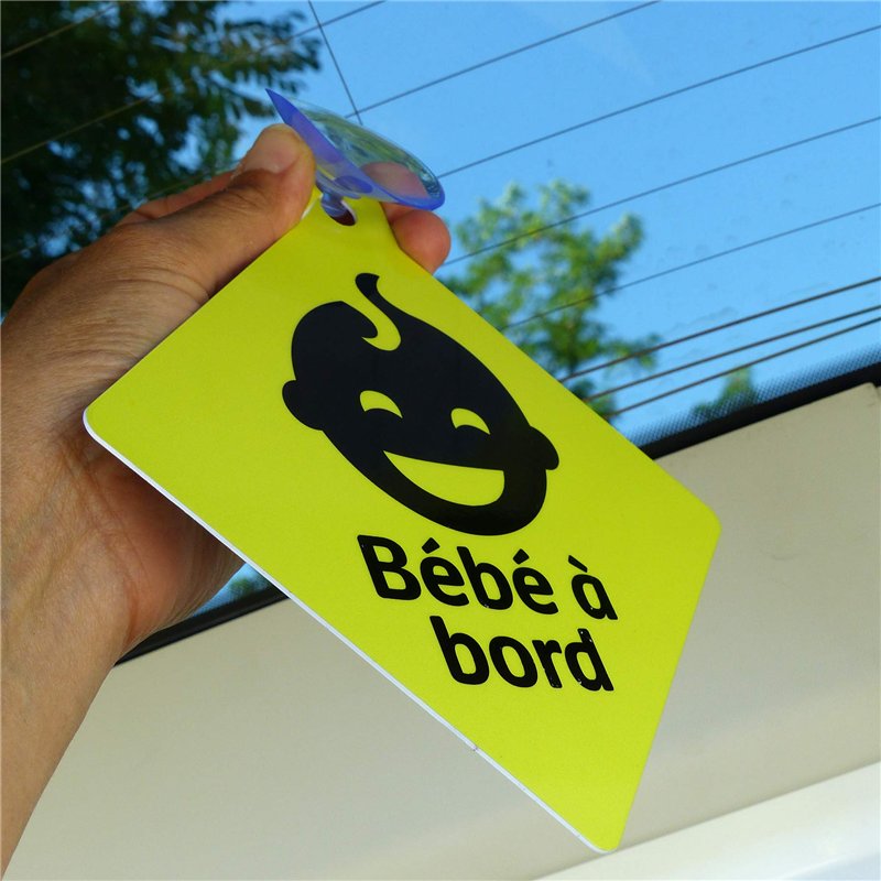 Image secondaire de Color Pop Bébé À Bord Avec Ventouse, Jaune Réfléchissant