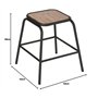 Atmosphera - Lot de 2 tabourets Edena - métal & Bois d'acacia