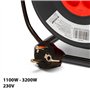 Velamp REEL-FR-25 Rallonge Prolongateur électrique 25 m avec enrouleur 4 Prises 16 A section 3G1,5 mm² + coupe-circuit. Noir et