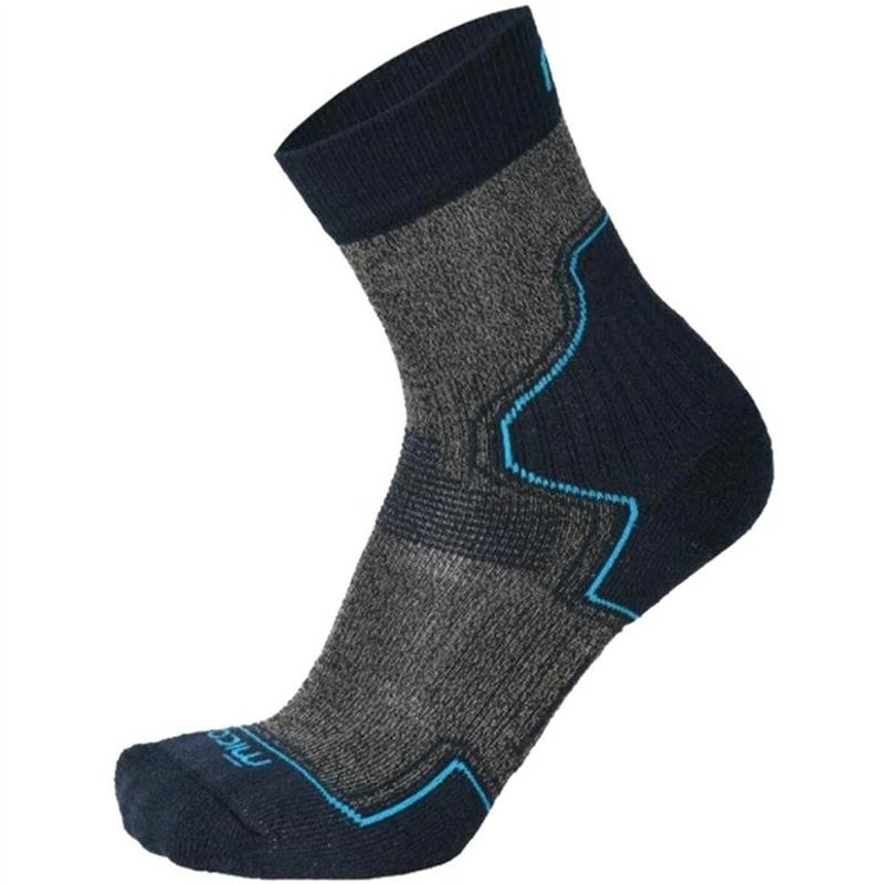 MICO Light Trekking Chaussettes Courtes, Chaussette Foot, Bleu, S