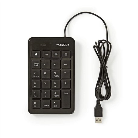 Nedis Clavier numérique avec câble USB Noir