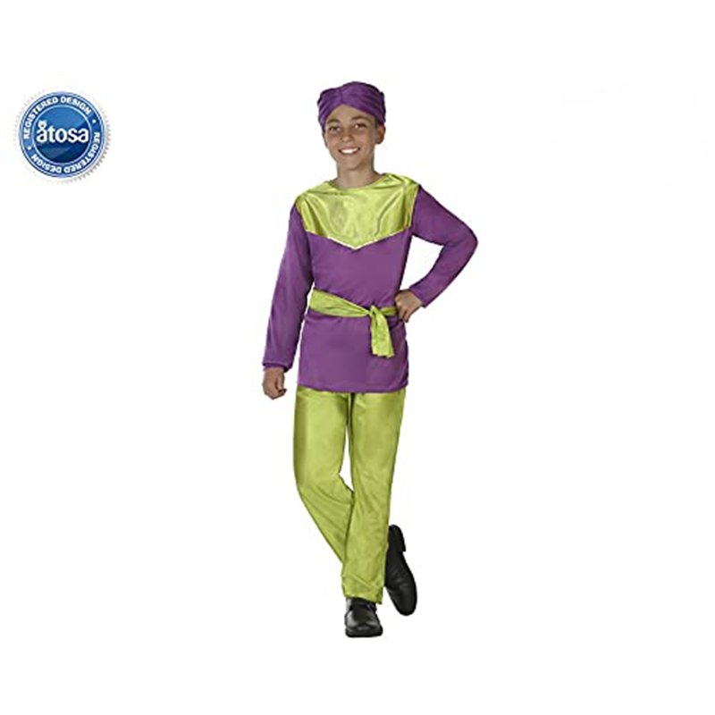 Image secondaire de Atosa déguisement paysan médiéval enfant garçon violet 5 a 6 años