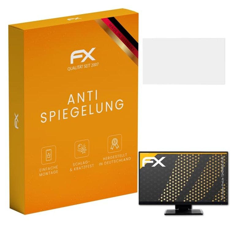 atFoliX Protecteur d'écran compatible avec Iiyama ProLite T2454MSC-B1AG Film Protection d'écran, antiréfléchissant et absorbant 
