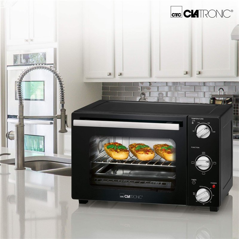 Image secondaire de Clatronic Mini-four MBG 3726, petit four avec chaleur supérieure et inférieure, parfait pour les pizzas, les petits pains et les
