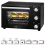 Clatronic Mini-four MBG 3726, petit four avec chaleur supérieure et inférieure, parfait pour les pizzas, les petits pains et les