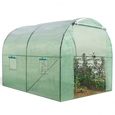 IDMarket - Serre Tunnel de Jardin 6M² Verte Gamme maraîchère Roma 2x3M