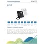 Snom D717 TéLéPhone Fixe sans Fil - ÉCran Couleur TFT 2,7-3 Touches Programmables - Port USB - Capteur Luminosité - Disponib