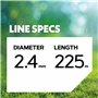 Oregon Fil de Coupe Carré en Nylon pour Coupe-Bordures et Débrousailleuses, Qualité Professionnelle, Convient à la Majorité des