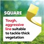 Oregon Fil de Coupe Carré en Nylon pour Coupe-Bordures et Débrousailleuses, Qualité Professionnelle, Convient à la Majorité des