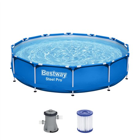 Piscine Hors Sol Ronde Bestway Steel Pro 3,66 m - Ultra Résistante 17 256,40 €