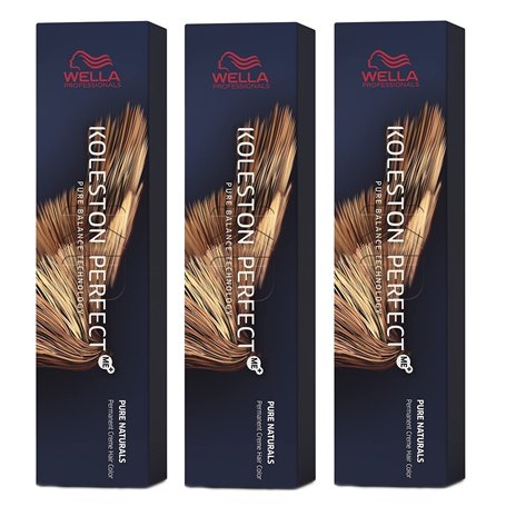 Wella Koleston Perfect ME+ 4/07 Lot de 3 flacons de coloration Koleston Perfect Marron moyen 60 ml