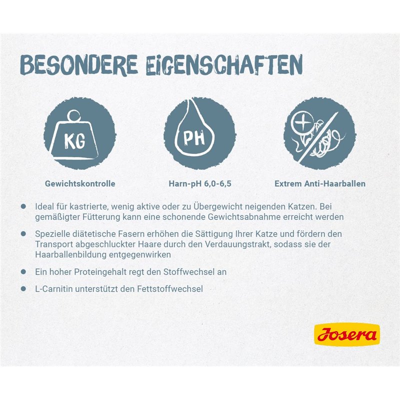 Image secondaire de JOSERA Léger 400 g | Croquettes pour chat en surpoids ou stérilisé | Faible teneur en matières grasses | Aliment Super Premium p