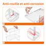 Amazon Basics Métal Étagères de rangement de cuisine empilables, Blanc