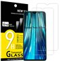 NEW'C Lot de 2, Verre Trempé pour Xiaomi Redmi Note 8 Pro, Redmi 9, Film Protection écran efficace contre les Rayures - sans Bul