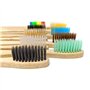 SHOP-STORY - Brosse à dents naturelles en bambou et charbon - Anti Bactéries - Vendu à l'unité - Couleur aléatoire
